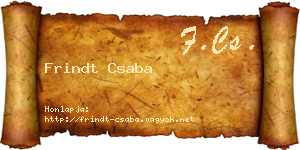 Frindt Csaba névjegykártya