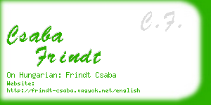csaba frindt business card